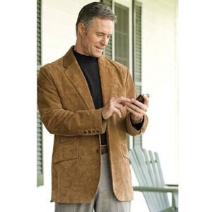 Orvis Suede Blazer XXL 2XL Chestnut Brown Tan Field Jacket Hunting Sportsman